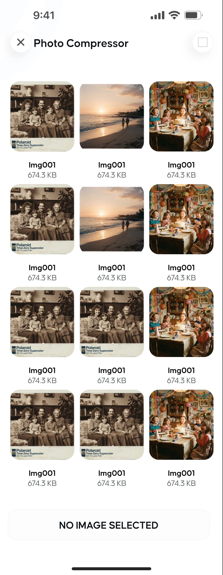 Photo compressor screen in Phone Cleaner-Storage Manager